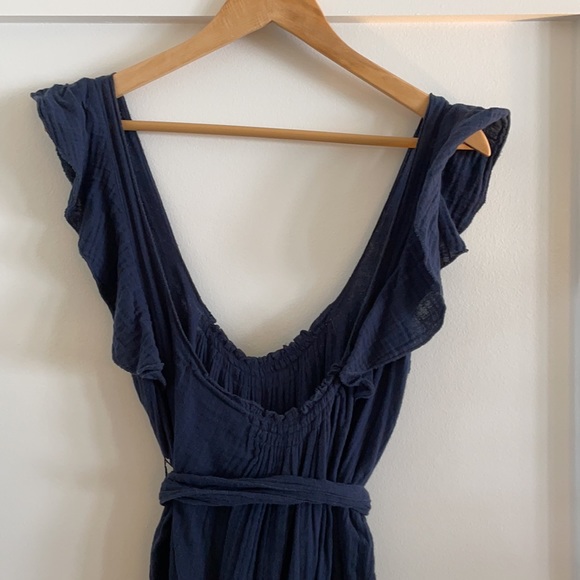 Apiece Apart Highland Wide Leg Jumpsuit in Navy - Picture 6 of 6